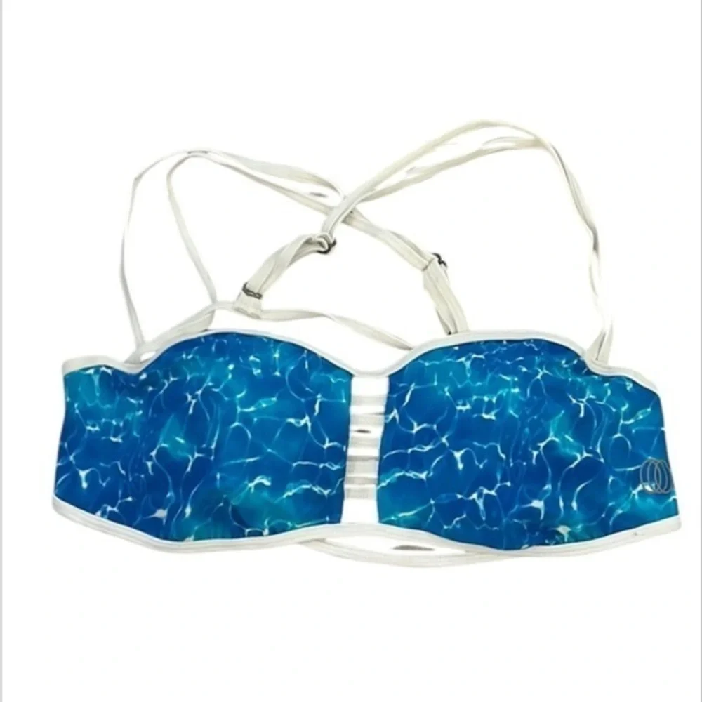 Balance Collection blue white swim bikini top size small